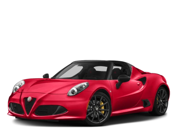 Alfa Romeo 4C Spider Red Car PNG Transparent Background
