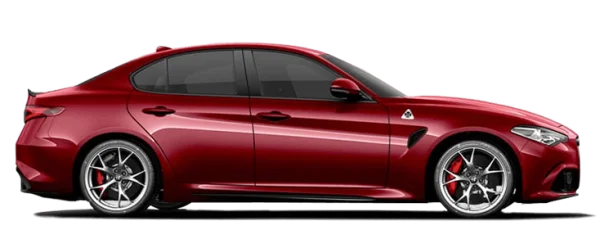 Red Alfa Romeo Giulia Car PNG Transparent Background