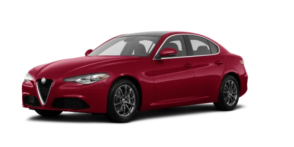 Red Alfa Romeo Giulia Car PNG Transparent Background