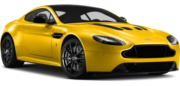 Yellow Aston Martin Sports Car PNG Transparent