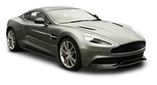 Grey Aston Martin Sports Car PNG Transparent Background