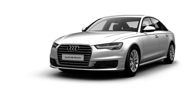 White Audi A6 Matrix Car PNG Transparent Background