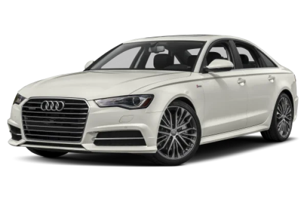 White Audi A6 Car PNG Transparent Background