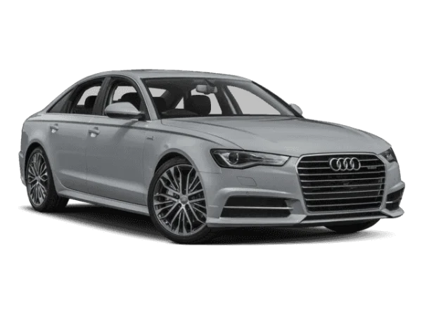 Silver Audi Sedan Car PNG Transparent Background