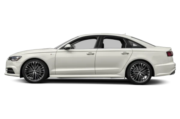 White Audi A6 Sedan Car PNG Transparent Background