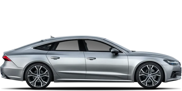 Silver Audi A7 Sportback PNG Transparent Background