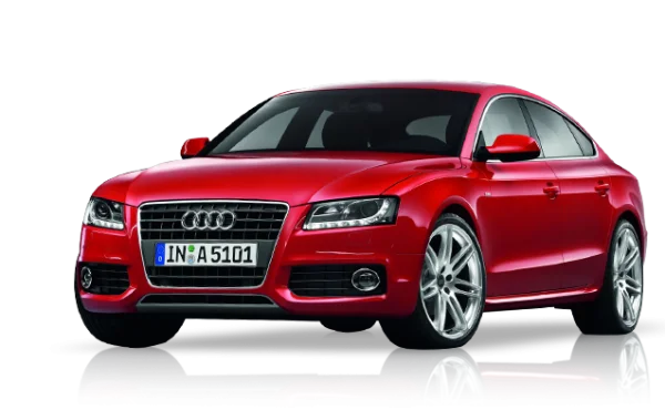 Red Audi A5 Sports Car PNG Transparent Background