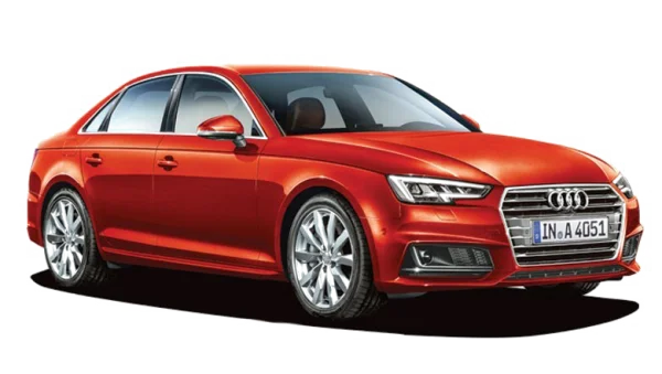 Red Audi A4 Sedan PNG Transparent Background