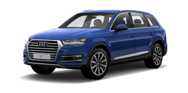 Blue Audi Q7 SUV PNG Transparent Background