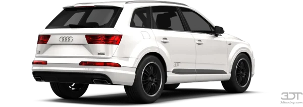 White Audi Q7 SUV PNG Transparent Background