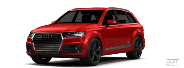 Red Audi Q7 SUV PNG Transparent Background