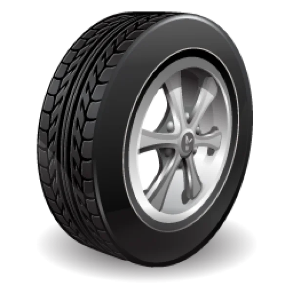 Car Tire and Rim PNG Transparent Background