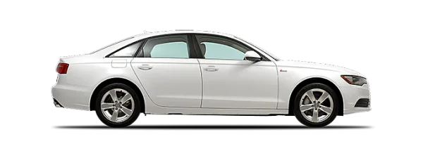 White Audi Sedan Car PNG Transparent Background