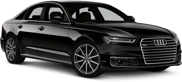 Black Audi A6 Sedan PNG Transparent Background