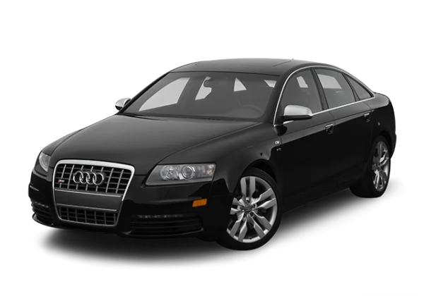 Black Audi S6 Sedan Car PNG Transparent Background