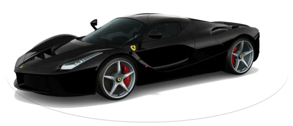 Black Ferrari LaFerrari PNG Transparent Background