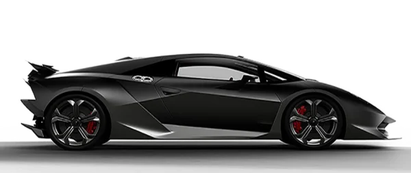 Black Sports Car PNG Transparent Background