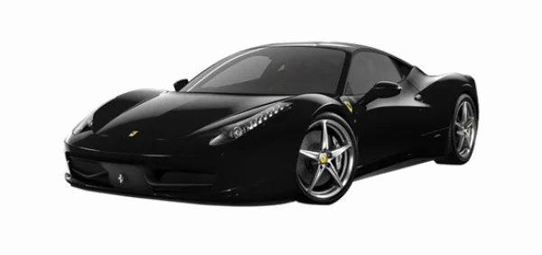 Black Ferrari Sports Car PNG Transparent Background