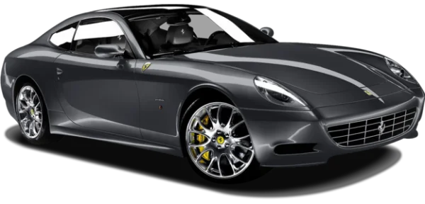 Dark Grey Ferrari Car PNG Transparent Background
