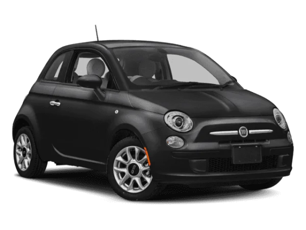 Dark Gray Fiat 500 Car PNG Transparent Background