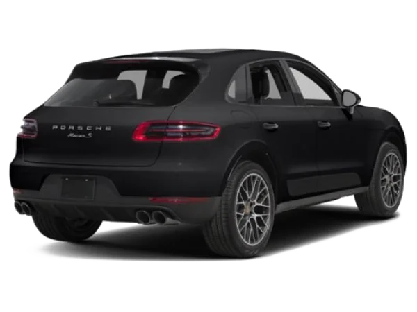 Black Porsche Macan S SUV PNG Transparent Background