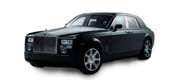 Black Rolls-Royce Phantom Car PNG Transparent Background