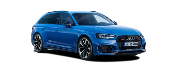 Blue Audi RS 4 Avant Car PNG Transparent Background