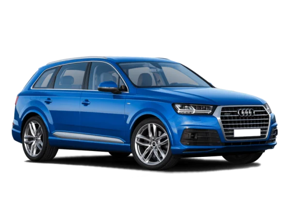 Blue Audi Q7 SUV PNG Transparent Background