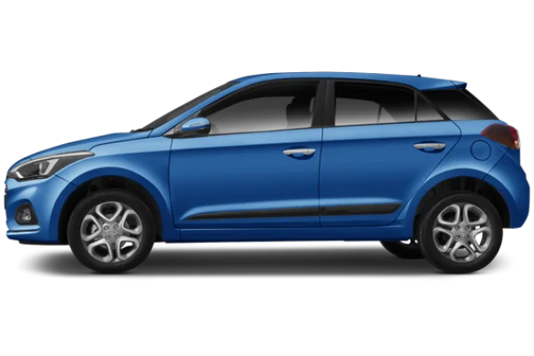 Blue Hyundai i20 PNG Transparent Background