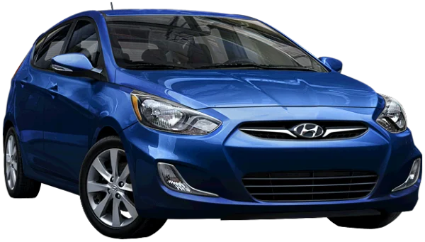 Blue Hyundai Accent Car PNG Transparent Background