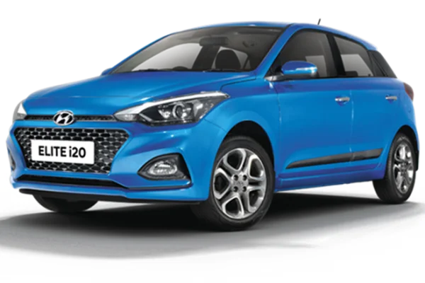 Blue Hyundai Elite i20 Car PNG Transparent Background