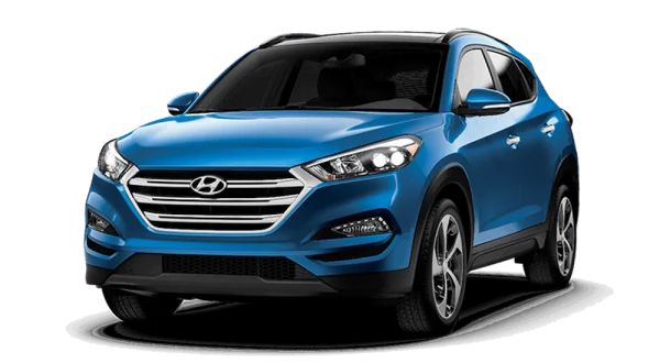 Blue Hyundai Tucson SUV PNG Transparent Background