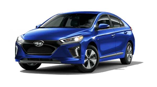 Blue Hyundai Ioniq Car PNG Transparent Background