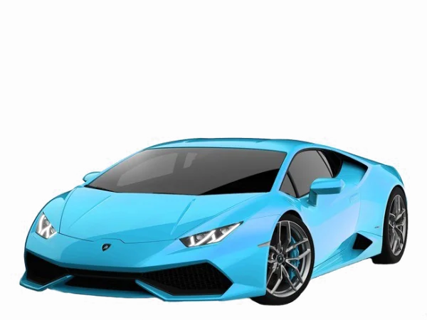 Blue Lamborghini Sports Car PNG Transparent Background