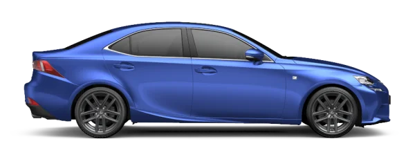 Blue Lexus Sedan PNG Transparent Background