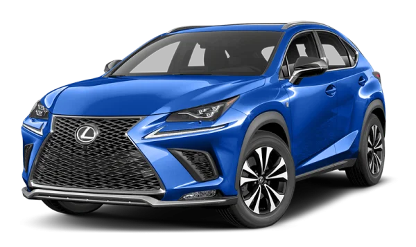 Blue Lexus NX SUV Transparent Background