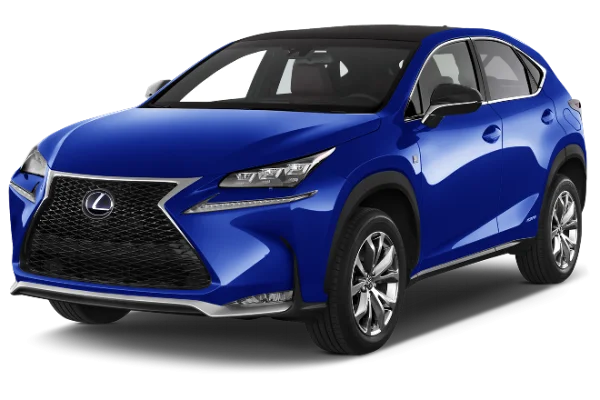Blue Lexus NX SUV Transparent Background
