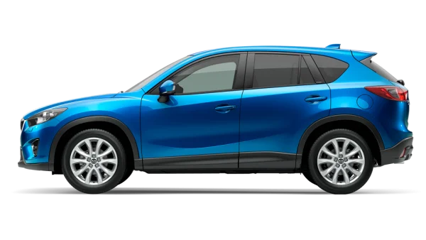 Blue Mazda CX-5 SUV PNG Transparent Background