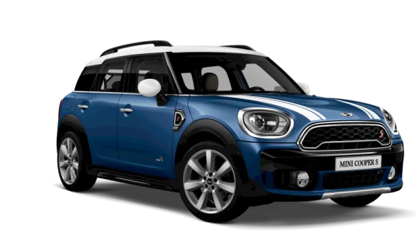 Blue Mini Cooper S Car PNG Transparent Background