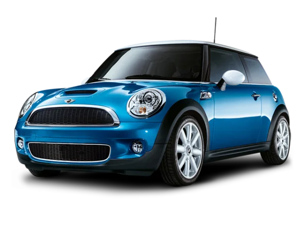 Blue Mini Cooper Car PNG Transparent Background