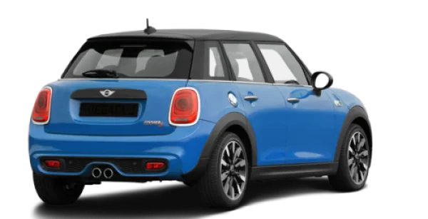 Blue Mini Cooper S Car PNG Transparent Background