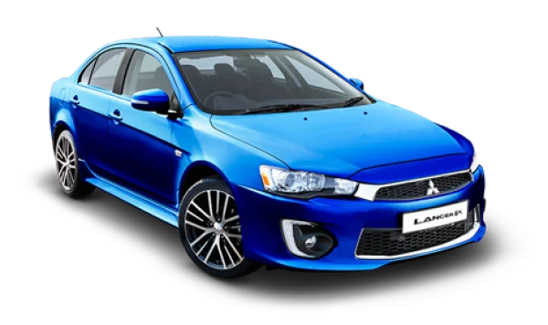 Blue Mitsubishi Lancer Car PNG Transparent Background