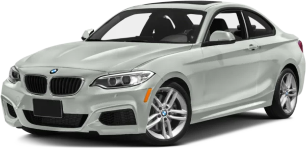White BMW Coupe Car PNG Transparent Background