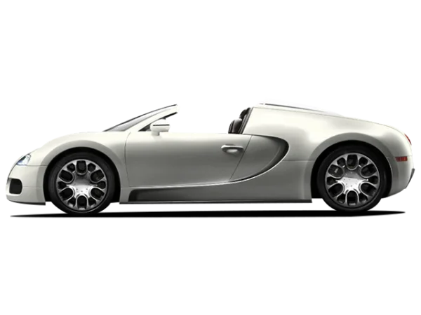 White Bugatti Veyron Sports Car Transparent PNG