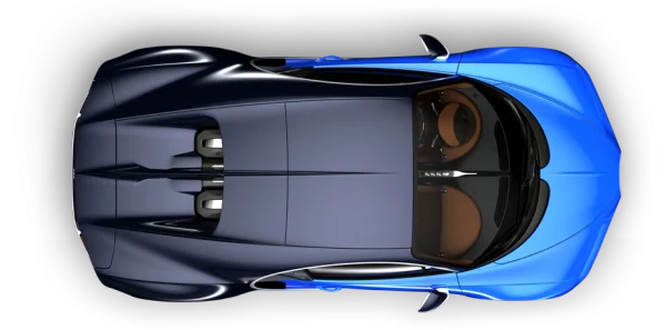 Bugatti Chiron Top View PNG Transparent Background