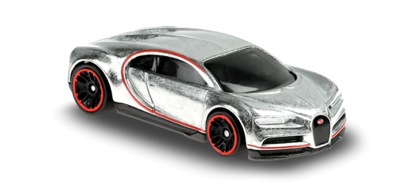 Chrome Bugatti Chiron Hot Wheels PNG Transparent Background