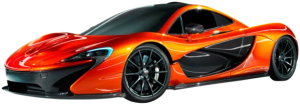 Orange McLaren P1 Supercar PNG Transparent