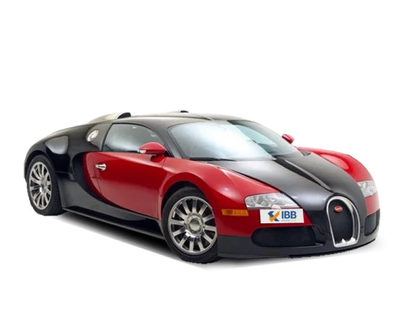 Bugatti Veyron Red and Black Sports Car PNG