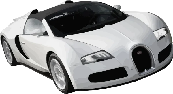 White Luxury Sports Car PNG Transparent
