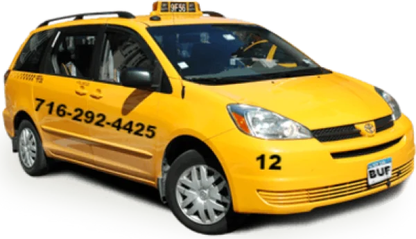 Yellow Taxi Minivan PNG Transparent